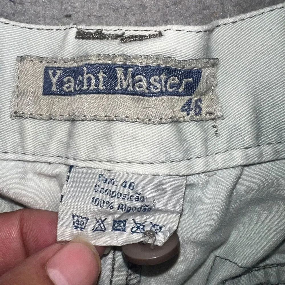 VTG Yacht Master Shorts Men's Sz 46 (34x12) Beige Cargo Pockets Utility Gorp Y2k